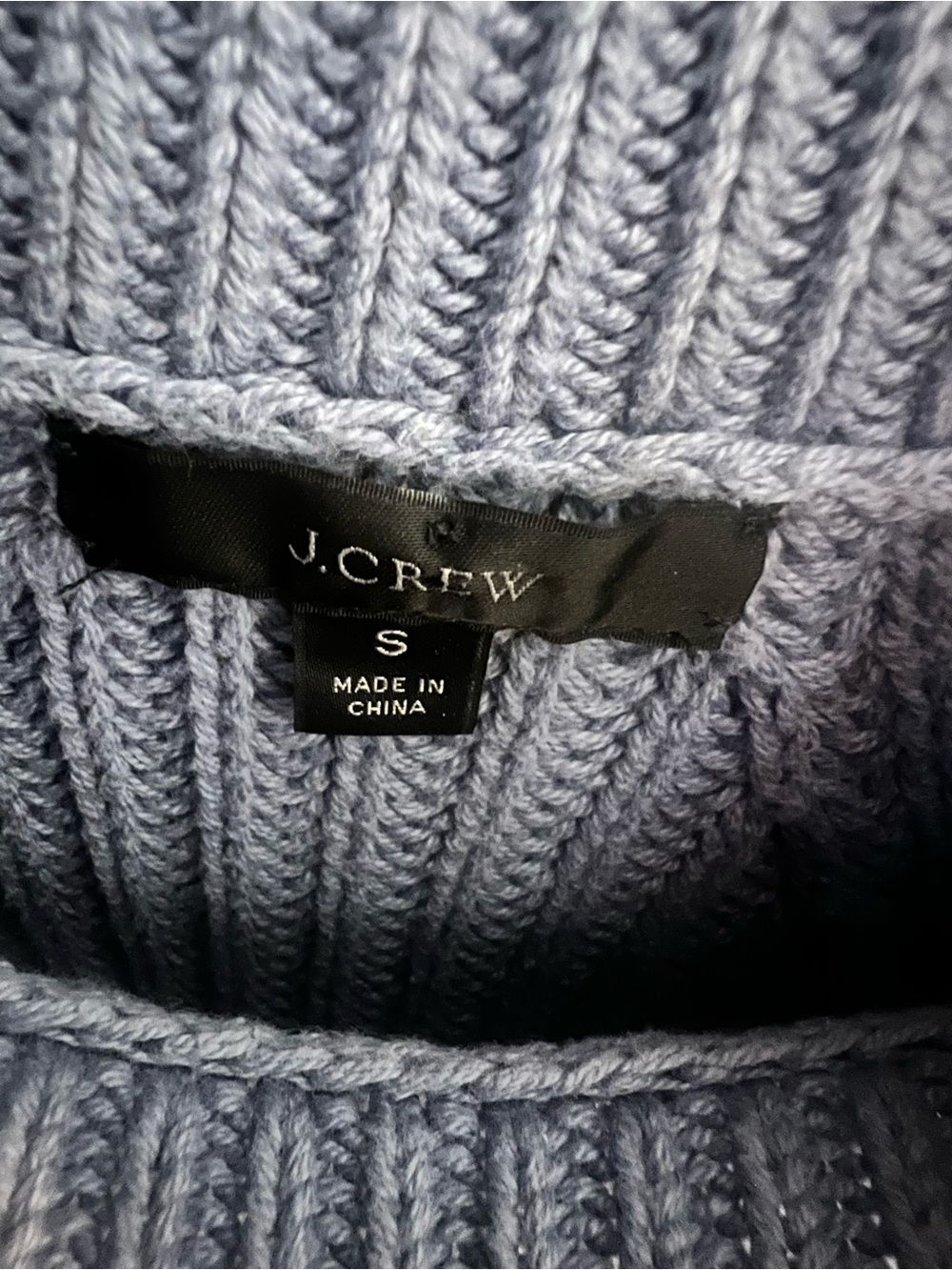 J Crew Roll neck Sweater Cotton Small Blue - Picture 4 of 4